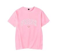 Sturniolo Triplets Fresh Love T-Shirt Crew Neck Cotton Short Sleeve Fashion Couple Short Sleeve Loose Casual T-Shirt for Men Women XXS-4XL-Pink||XL
