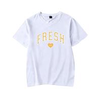 Sturniolo Triplets Merch Fresh Love Merch Printed Crew Neck T-Shirt Summer Fashion Couple Short Sleeve Loose Casual T-Shirt for Men Women (XS-4XL) (Color : 4, Size : XS)