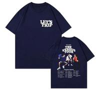 Sturniolo Triplets Merch T-Shirts 2D Print Loose Short Sleeve Men Women Oversized Unisex Tops Fashion Clothing XXS-4XL-blue||L
