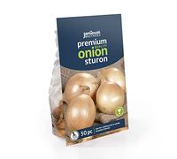 Sturon Onion Sets - 50 pack Bulb Size 14/21 - Grow Your Own Onions - for Cooking, Salads, Garnish & Casseroles - Ready to Plant Now - By Jamieson Brothers