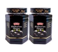 Stute 2 x 340g Blackcurrant Conserve With Welari Thank You Card Fruit Jam Toast Sandwich Sweet Fruit Spread Cake Pie Topping (680g) (2pack)