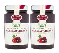 Stute No Added Sugar Morello Cherry Jam 430g Pack of 2 Natural Berry Fruit Sweet Spread Low Calorie Preserve Cream Tea Marmolade with Welari Thank You Card | (2pack) (860g)