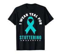 Stutter Awareness Shirt I wear teal for Stuttering Awareness T-Shirt