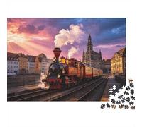 Stuttgart Puzzle for Adults 1000 Piece Recycled Historic Locomotive Puzzles for Elderly Impossible Hard Difficult Challenging Great Gift Idea for Women 70x50cm/1000pcs