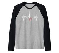 Stuttgart Skyline Heartbeat Germany Heart I Love Stuttgart Raglan Baseball Tee