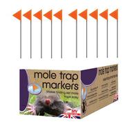 STV 10 Mole Trap Flag Markers Hi Visibility Easy Find Lawn Markers Uv Resistant 30Cm