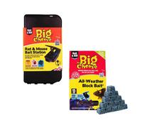 Stv The Big Cheese Rat & Mouse Bait Station With All-Weather Block Bait 15 X 10G