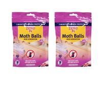 STV Zero In New Generation Moth Balls Wardrobe Drawer Storage Fabric Protection Odor Control 10 Balls X 2 Pack