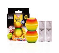 STV Zero In Ready Baited Fruit Fly Trap Twinpack Non Toxic Discreet 30 Day Control