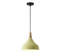 STVDEDG Modern Wood Metal Hanging Lamp Flush Mount Ceiling Chandelier Shade Retro Country E27 Source Pendant Light Single Head Macaron Fashion Lighting Fixtures Kitchen Island,Foyer,Entryway,Hallway
