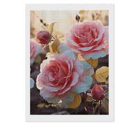 STVNKML 5D Diamond Painting Kit for Adults 12"x16" Full Drill DIY Rose Flower Wildflowers Square Diamond Art Painting with Premium Tools HD Canvas, Creative Decor Craft Gift