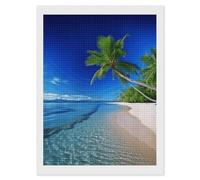 STVNKML 5D Diamond Painting Kit for Adults 12"x16" Full Drill DIY Sea Sky Palm Tree Square Diamond Art Painting with Premium Tools HD Canvas, Creative Decor Craft Gift