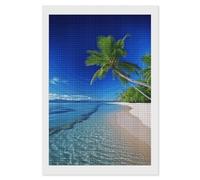 STVNKML 5D Diamond Painting Kit for Adults 8"x12" Full Drill DIY Sea Sky Palm Tree Square Diamond Art Painting with Premium Tools HD Canvas, Creative Decor Craft Gift