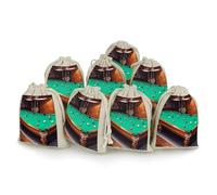 STVNKML 8-Pack Billiard Drawstring Gift Bags Cotton Linen Party Favors Bags for Decorated Event Favors