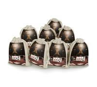 STVNKML 8-Pack Poker Tournament Drawstring Gift Bags Cotton Linen Party Favors Bags for Decorated Event Favors