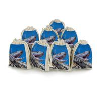 STVNKML 8-Pack Snake on Rock Drawstring Gift Bags Cotton Linen Party Favors Bags for Decorated Event Favors