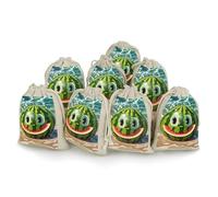 STVNKML 8-Pack Watermelon with Smiley Drawstring Gift Bags Cotton Linen Party Favors Bags for Decorated Event Favors