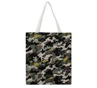 STVNKML Abstract Camouflage Canvas Tote Bag for Women Cute Stylish Shoulder Bag Reusable Shopping Bags for Daily