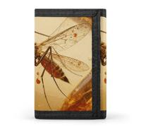 STVNKML Amber Mosquito Wallet Men's Trifold Wallet And Coin Pocket Slim Card Holder Wallet for Men Money Clip