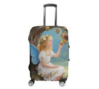 STVNKML Ancient Tree Flower Fairy Suitcase Covers for Luggage - Elastic Luggage Cover Protector, Double-sided Washable Suitcases Sleeve for 19-32 Inch Luggage, white, L, Ancient Tree Flower Fairy
