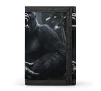STVNKML Angry Gorilla Wallet Men's Trifold Wallet And Coin Pocket Slim Card Holder Wallet for Men Money Clip