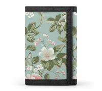 STVNKML Animal Patterns Slim Wallets for Men Money Clip Card Holder Wallet Men's Trifold Wallet And Coin Pocket, Floral Pattern Style, One Size, Modern