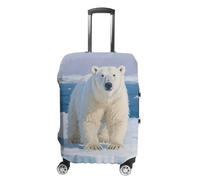 STVNKML Arctic Polar Bear Suitcase Covers for Luggage - Elastic Luggage Cover Protector, Double-sided Washable Suitcases Sleeve for 19-32 Inch Luggage, white, Small, Arctic Polar Bear