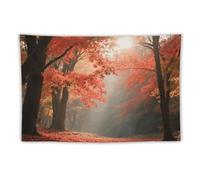 STVNKML Autumn Maple Forest Tapestry Boho Wall Hanging Vibrant Psychedelic Tapestry, Aesthetic Home Wall Dorm Decor, Personalized Background Banner for Bedroom, Dorm Decor & Gift 40"x60"