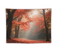 STVNKML Autumn Maple Forest Tapestry Boho Wall Hanging Vibrant Psychedelic Tapestry, Aesthetic Home Wall Dorm Decor, Personalized Background Banner for Bedroom, Dorm Decor & Gift 30"x40"