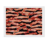 STVNKML Bacon Pattern 5D Diamond Painting Kit for Adults 12"x16" DIY Diamond Art Kits for Beginners, DIY Full Drill Gem Art Kits Creative Home Decor Craft Gift