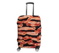 STVNKML Bacon Pattern Suitcase Covers for Luggage - Elastic Luggage Cover Protector, Double-sided Washable Suitcases Sleeve for 19-32 Inch Luggage, white, M, Bacon Pattern