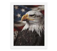STVNKML Bald Eagle US Flag Pictures Paint by Numbers Kit for Adults Beginners DIY Adult Paint by Number Kits on Canvas Digital Oil Number Painting Kits for Home Decor Gift 40x30cm