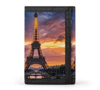 STVNKML Beautiful Eiffel Tower Paris Wallet Men's Trifold Wallet And Coin Pocket Slim Card Holder Wallet for Men Money Clip