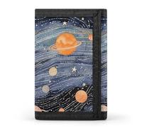 STVNKML Beautiful Ladybug Slim Wallets for Men Money Clip Card Holder Wallet Men's Trifold Wallet And Coin Pocket, Space Themed Art, One Size, Modern