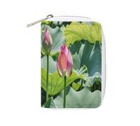 STVNKML Beautiful Lotus Flowers Leather Card Bag Portable Coin Wallet Mini Change Holder Coin Pocket PU Wallet Card Wallets Clutch Bags for Women Men, style, 16x11.5cm
