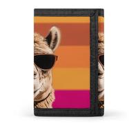 STVNKML Bees And Sunflowers on Old Paper Slim Wallets for Men Money Clip Card Holder Wallet Men's Trifold Wallet And Coin Pocket, Camel wearing sunglasses, One Size, Modern