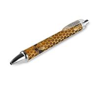 STVNKML Bees on Hive Ball Point Pen Retractable Black Ink Ballpoint Pens with Super Soft Grip Medium Point Office Pens 1 PCS