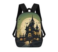 STVNKML Black Haunted Mansion Backpack Laptop Backpacks for Men Travel Hiking Daypack Casual Back Pack