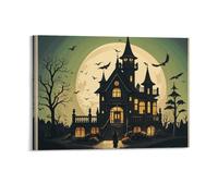 STVNKML Black Haunted Mansion Wall Art for Living Room Boho Decor