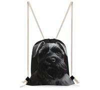 STVNKML Black Schnauzer Dog Drawstring Backpack Sport Gym Bags Yoga Shopping Travel Casual Daypacks for Women Men