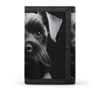 STVNKML Black Schnauzer Dog Wallet Men's Trifold Wallet And Coin Pocket Slim Card Holder Wallet for Men Money Clip