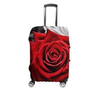 STVNKML Black White And Red Roses Suitcase Covers for Luggage - Elastic Luggage Cover Protector, Double-sided Washable Suitcases Sleeve for 19-32 Inch Luggage, white, M, Black White and Red Roses