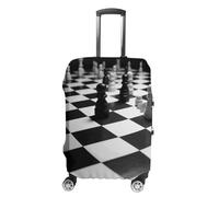 STVNKML Black White Chess Checkerboard Suitcase Covers for Luggage - Elastic Luggage Cover Protector, Double-sided Washable Suitcases Sleeve for 19-32 Inch Luggage, white, XL, Black White Chess