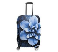 STVNKML Blue Flower Suitcase Covers for Luggage - Elastic Luggage Cover Protector, Double-sided Washable Suitcases Sleeve for 19-32 Inch Luggage, white, XL, Blue Flower