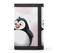 STVNKML Blue Hydrangea Pattern Slim Wallets for Men Money Clip Card Holder Wallet Men's Trifold Wallet And Coin Pocket, I Love Penguins, One Size, Modern