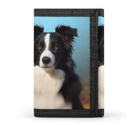 STVNKML Border Collie Wallet Men's Trifold Wallet And Coin Pocket Slim Card Holder Wallet for Men Money Clip