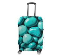 STVNKML Bright Aqua Blue Turquoise Suitcase Covers for Luggage - Elastic Luggage Cover Protector, Double-sided Washable Suitcases Sleeve for 19-32 Inch Luggage, white, Small, Bright Aqua Blue