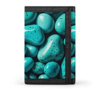 STVNKML Bright Aqua Blue Turquoise Wallet Men's Trifold Wallet And Coin Pocket Slim Card Holder Wallet for Men Money Clip