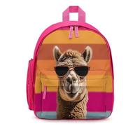 STVNKML Camel Wearing Sunglasses Backpack 12.6 Inch Casual Daypack with Multi-Pockets BookBag for Daily Essentials, Pink, One Size