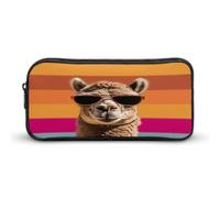 STVNKML Camel Wearing Sunglasses Pencil Case - Large Aesthetic Makeup Bag Multi-Purpose Pencil Pouch Cute Cosmetic Bag with Zipper Closure for Office, Home, Study & Travel